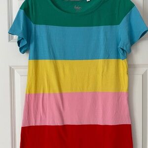 Boden Stripe T-Shirt, New, Size 8, 100% Cotton